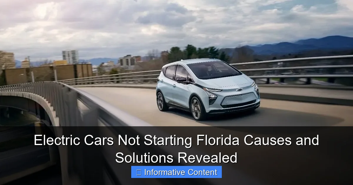 Electric Cars Not Starting Florida Causes and Solutions Revealed