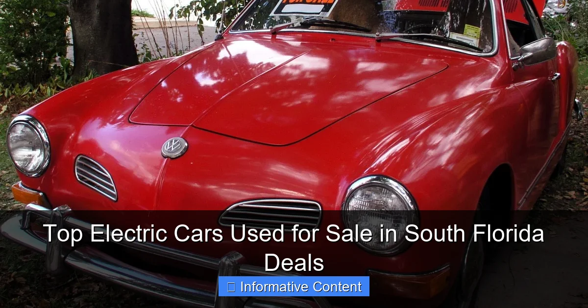 Top Electric Cars Used for Sale in South Florida Deals