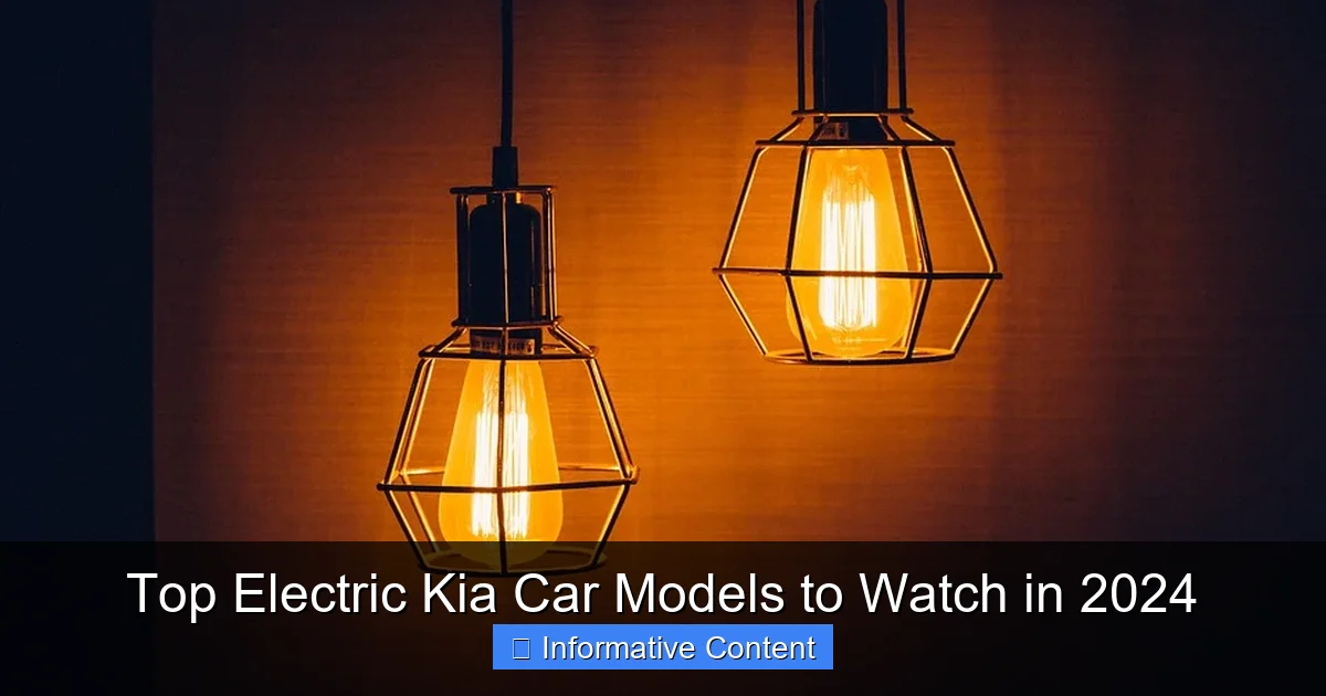 Top Electric Kia Car Models to Watch in 2024