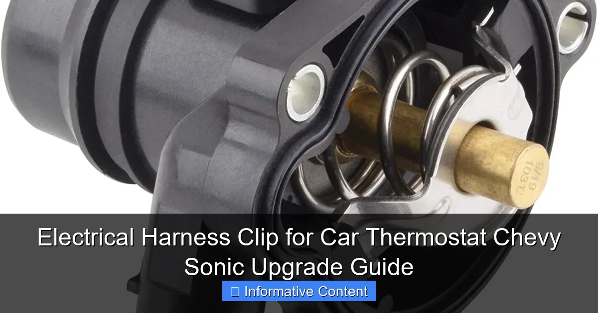 Electrical Harness Clip for Car Thermostat Chevy Sonic Upgrade Guide