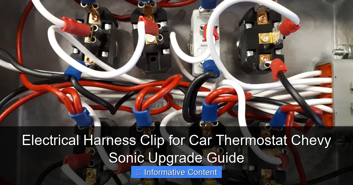 Electrical Harness Clip for Car Thermostat Chevy Sonic Upgrade Guide
