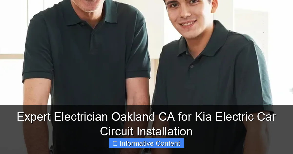 Expert Electrician Oakland CA for Kia Electric Car Circuit Installation