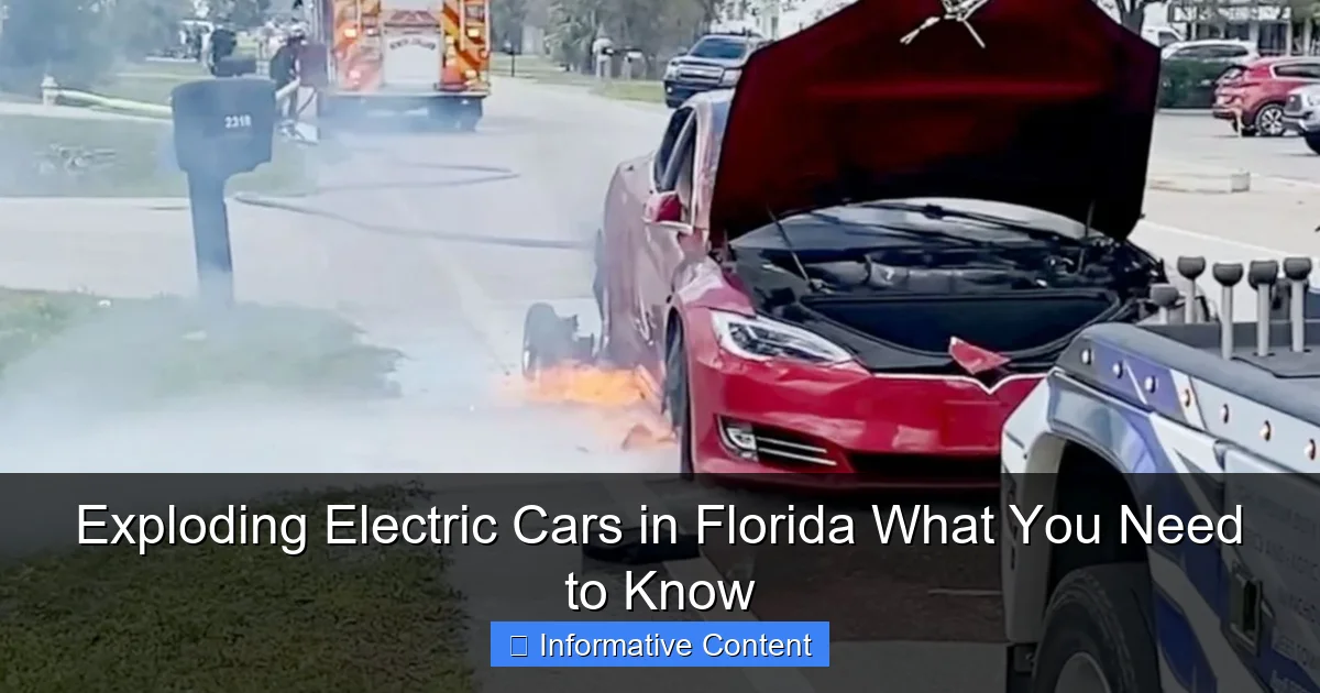 Exploding Electric Cars in Florida What You Need to Know