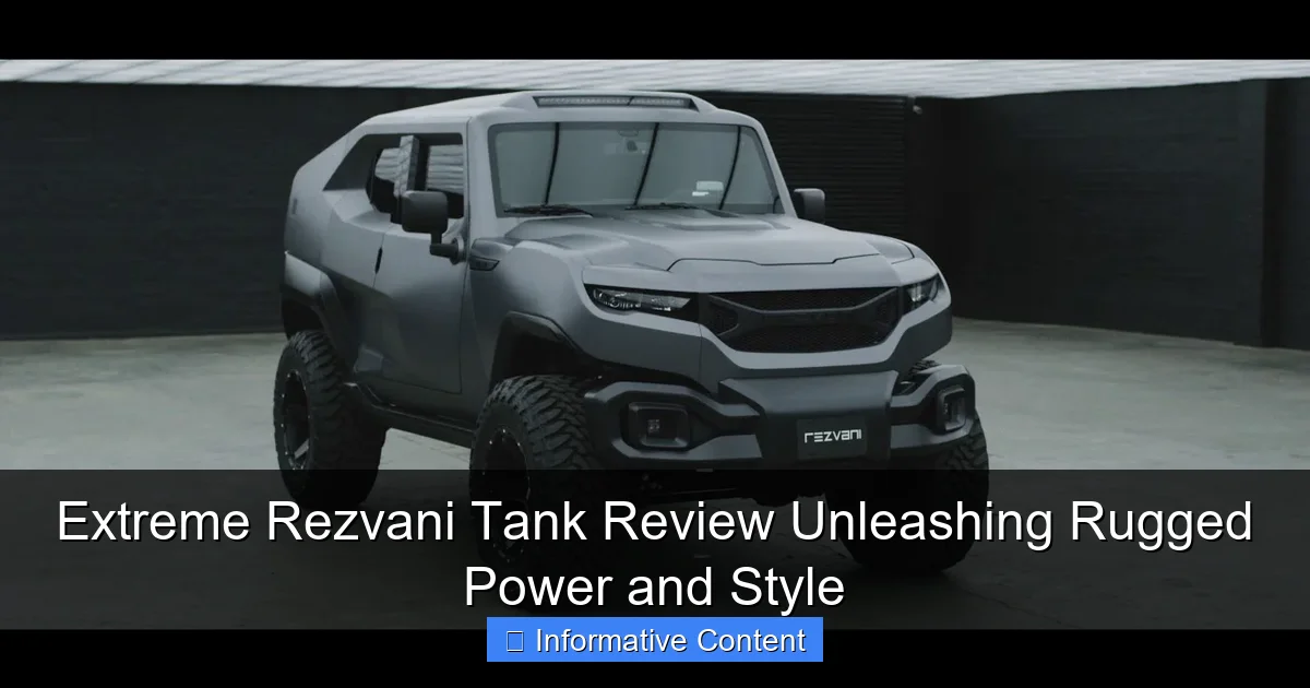 Extreme Rezvani Tank Review Unleashing Rugged Power and Style
