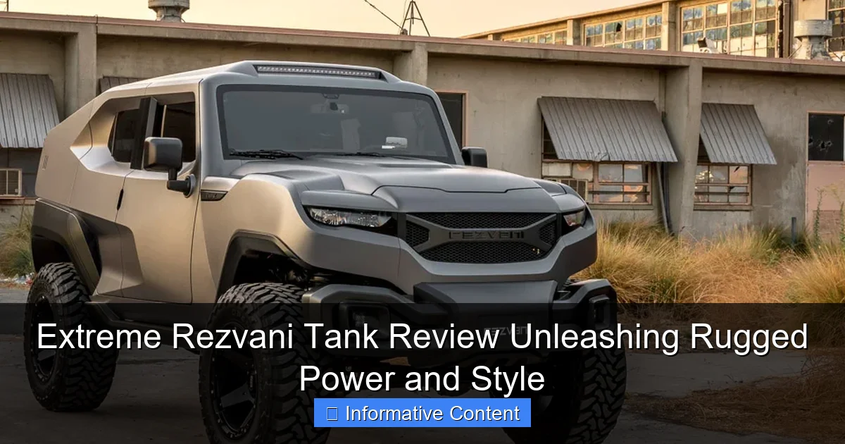 Extreme Rezvani Tank Review Unleashing Rugged Power and Style
