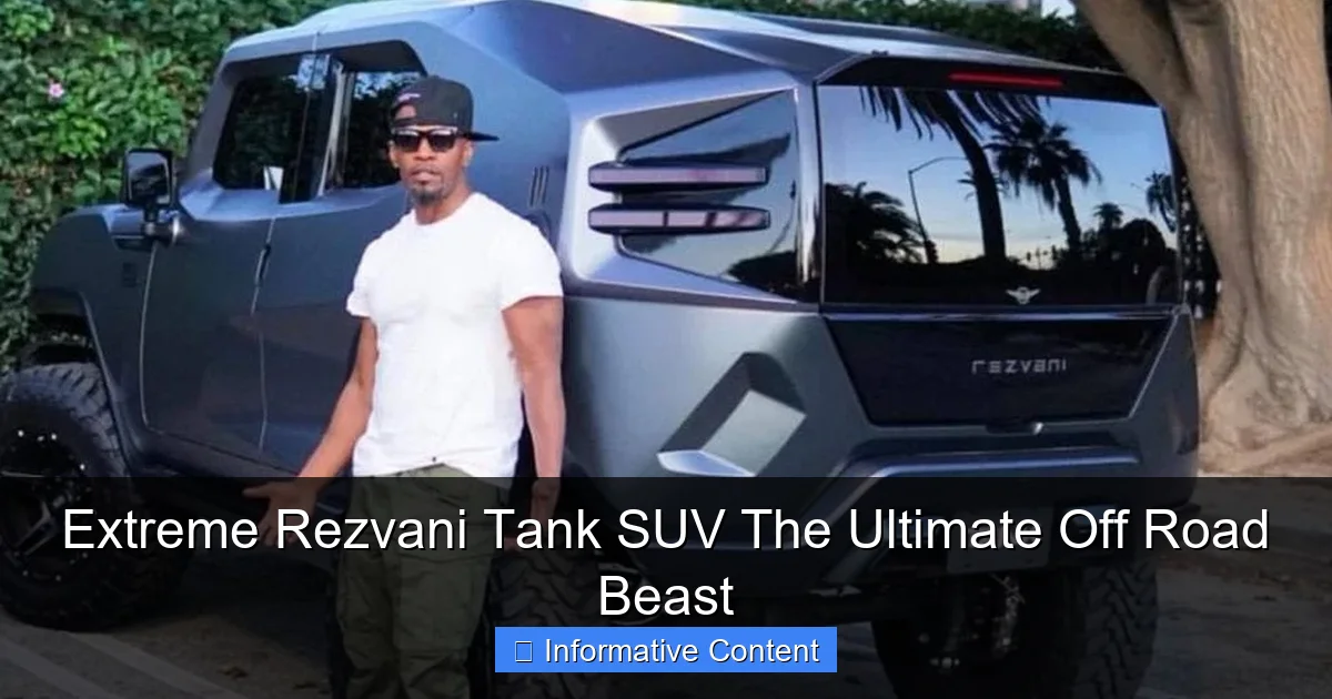 Extreme Rezvani Tank SUV The Ultimate Off Road Beast