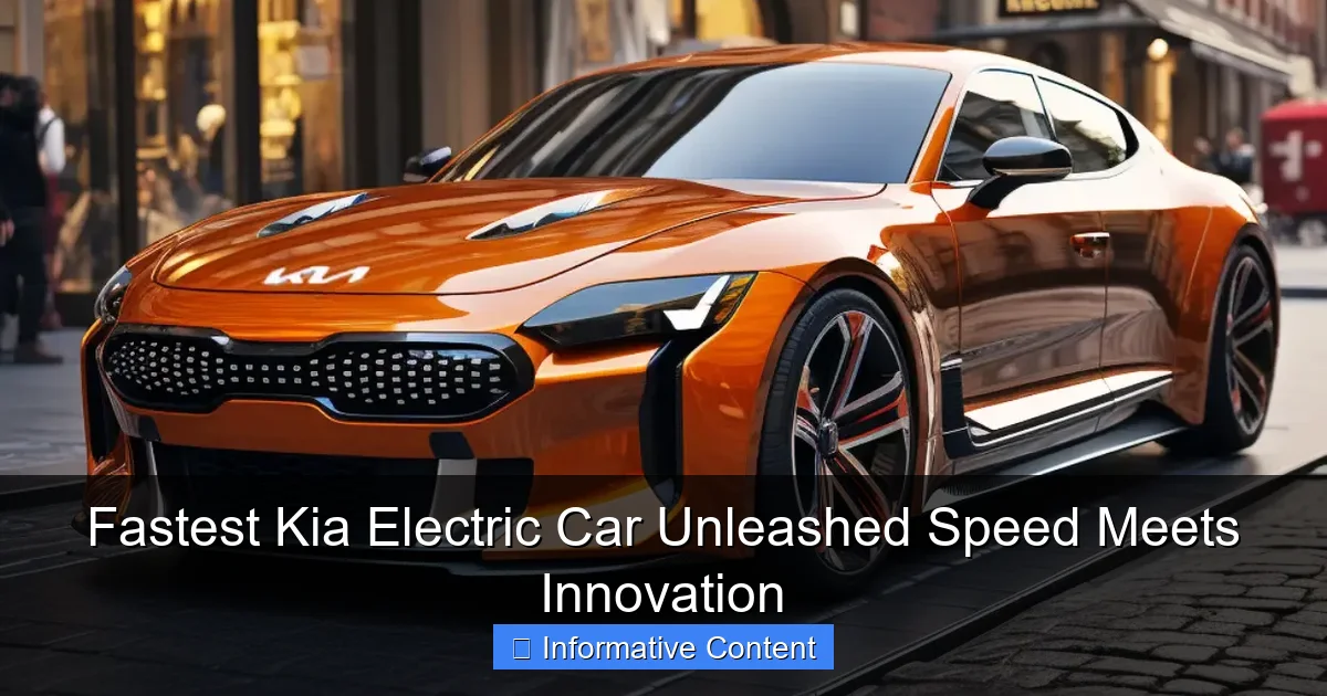 Fastest Kia Electric Car Unleashed Speed Meets Innovation