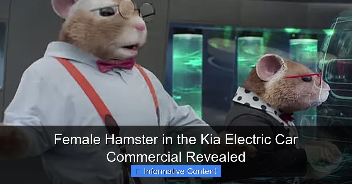 Female Hamster in the Kia Electric Car Commercial Revealed