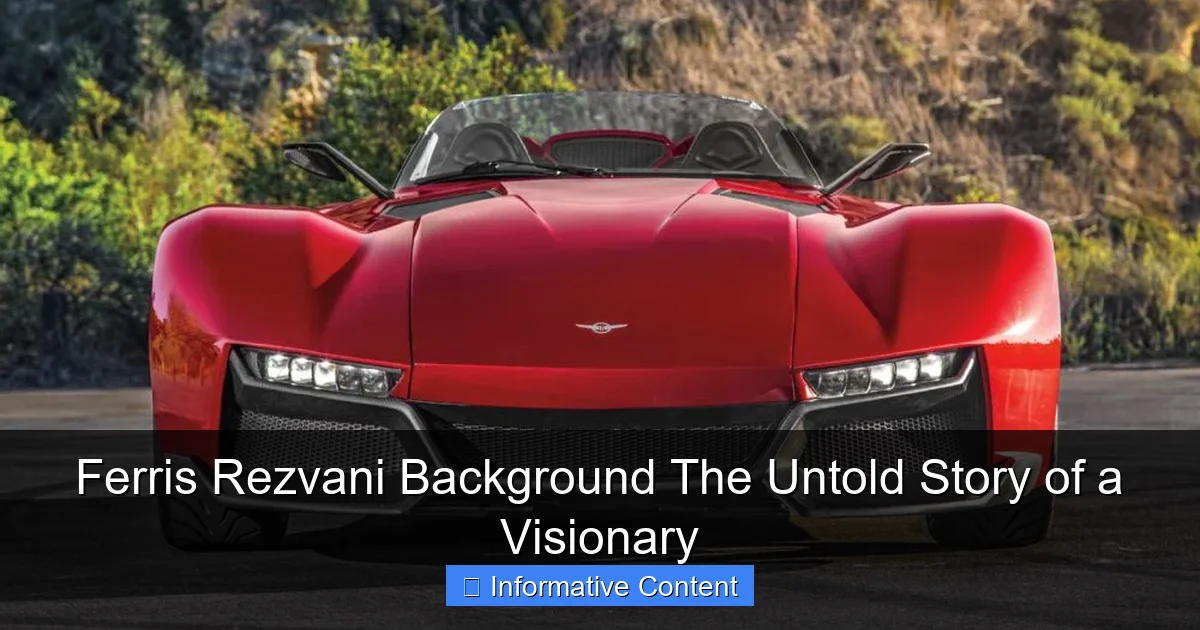 Ferris Rezvani Background The Untold Story of a Visionary