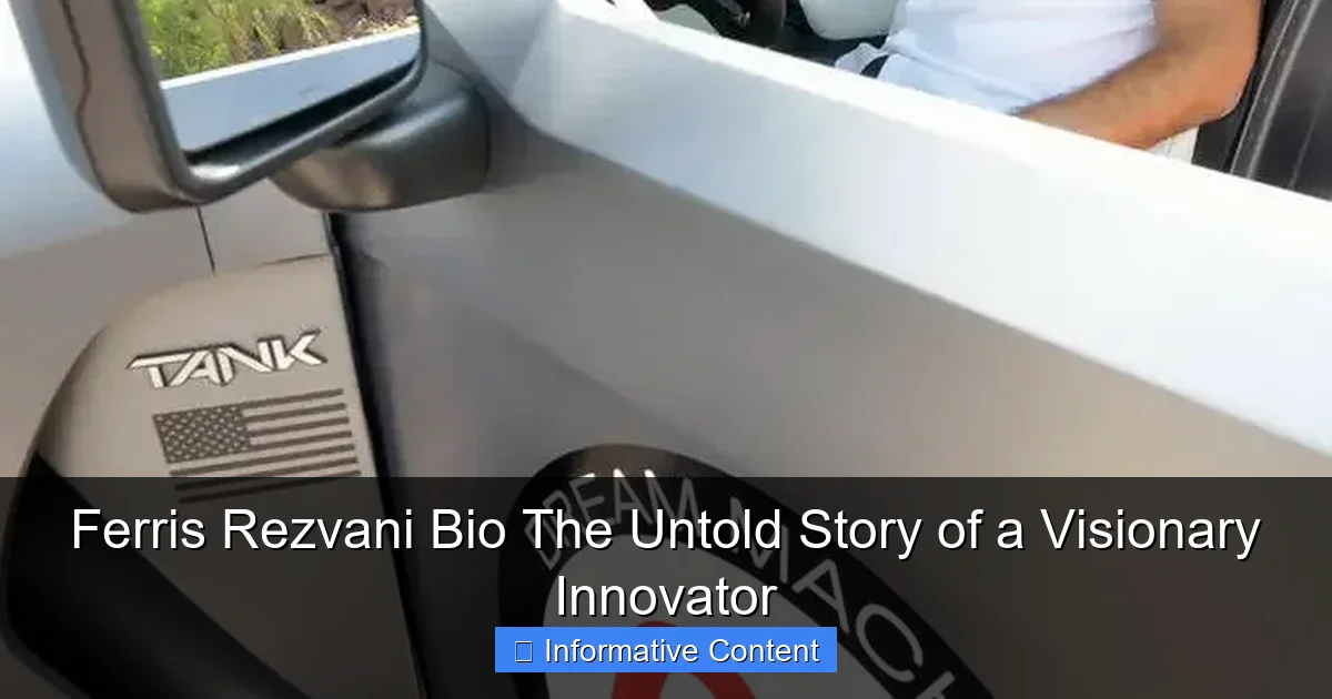 Ferris Rezvani Bio The Untold Story of a Visionary Innovator