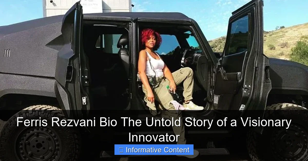 Ferris Rezvani Bio The Untold Story of a Visionary Innovator