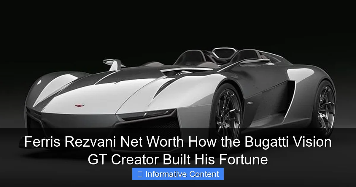 Ferris Rezvani Net Worth How the Bugatti Vision GT Creator Built His Fortune
