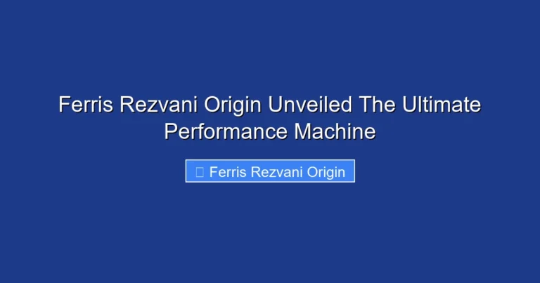 Ferris Rezvani Origin Unveiled The Ultimate Performance Machine