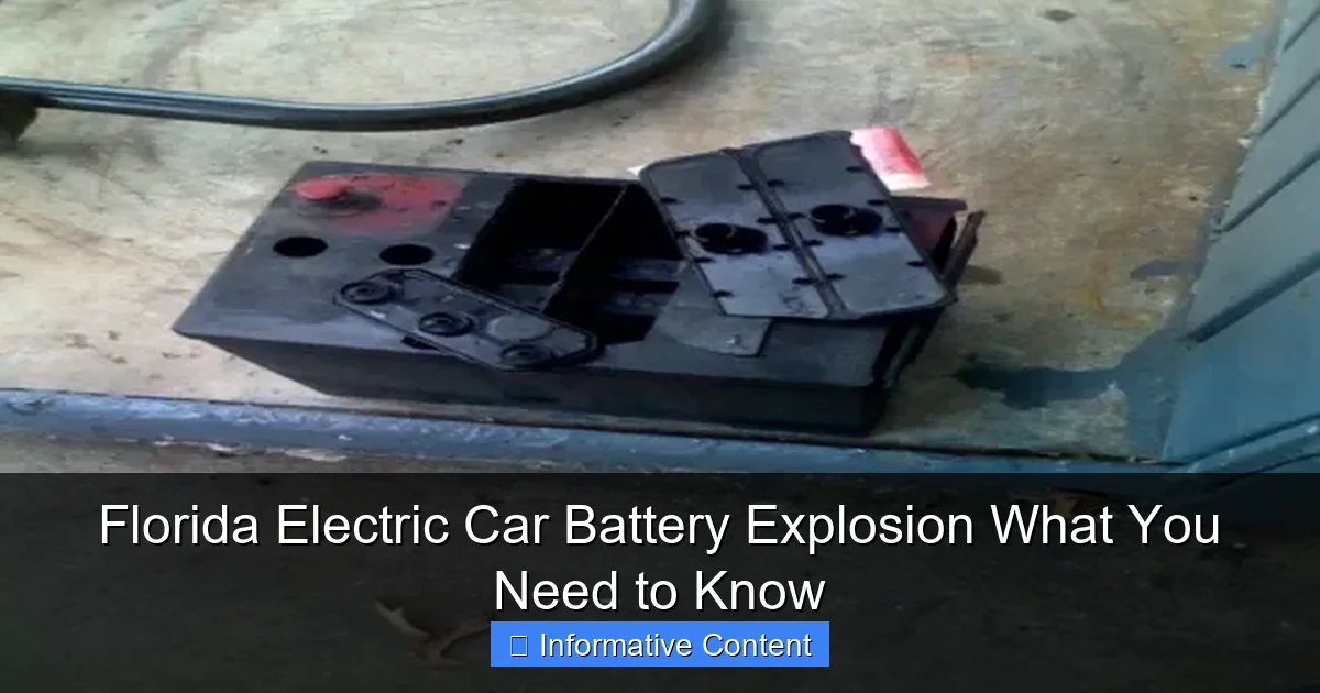Florida Electric Car Battery Explosion What You Need to Know