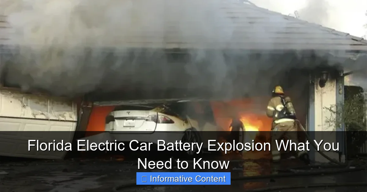 Florida Electric Car Battery Explosion What You Need to Know