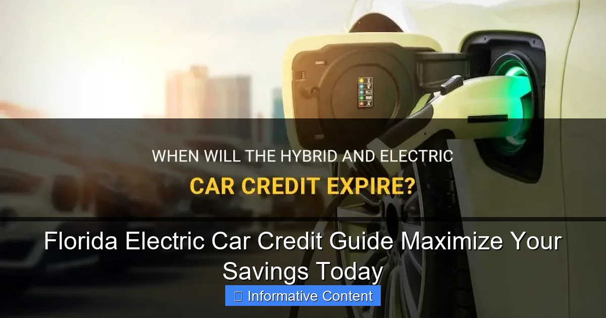 Florida Electric Car Credit Guide Maximize Your Savings Today