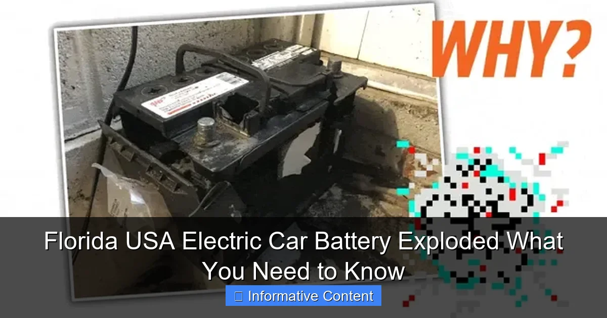 Florida USA Electric Car Battery Exploded What You Need to Know
