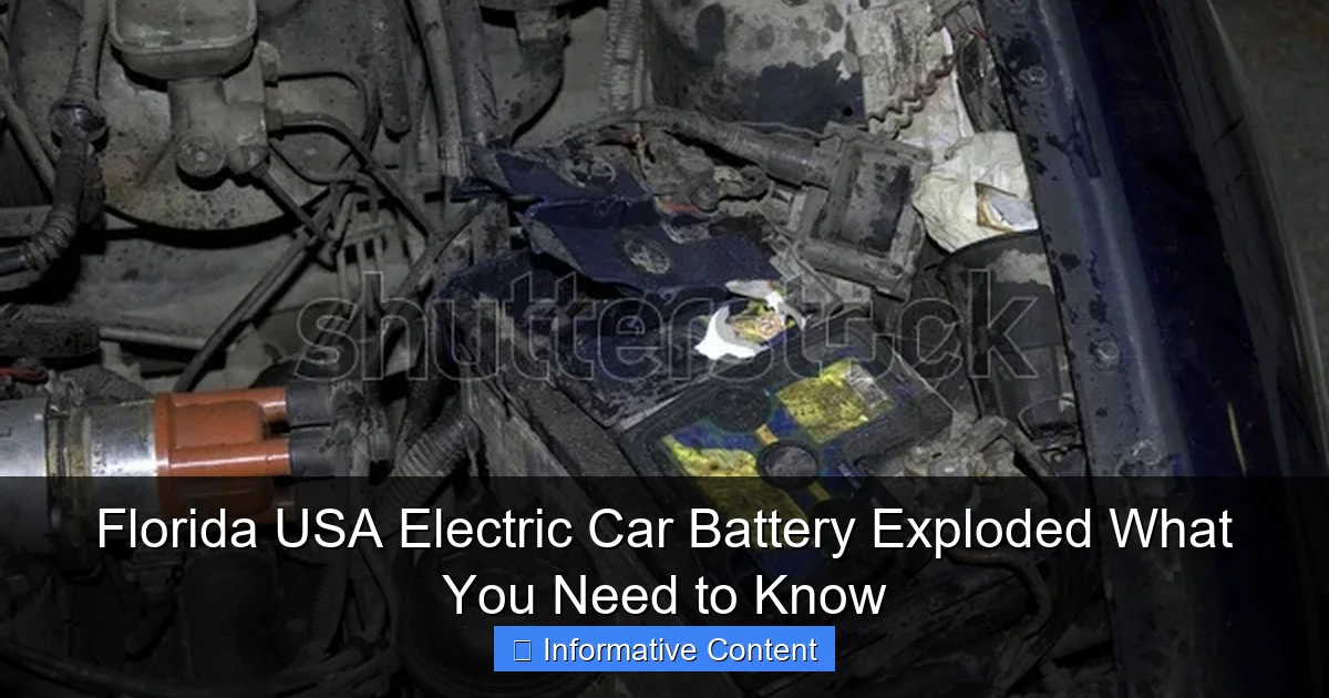 Florida USA Electric Car Battery Exploded What You Need to Know