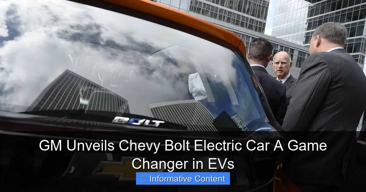 GM Unveils Chevy Bolt Electric Car A Game Changer in EVs