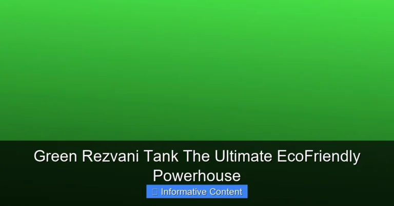 Green Rezvani Tank The Ultimate EcoFriendly Powerhouse
