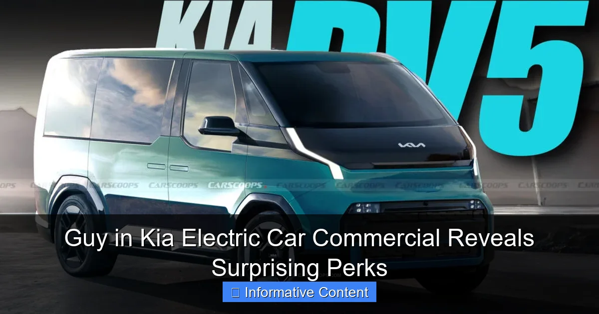 Guy in Kia Electric Car Commercial Reveals Surprising Perks