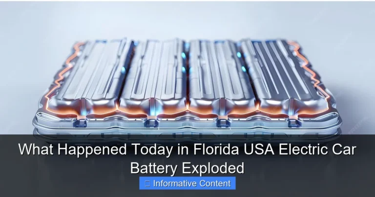 What Happened Today in Florida USA Electric Car Battery Exploded