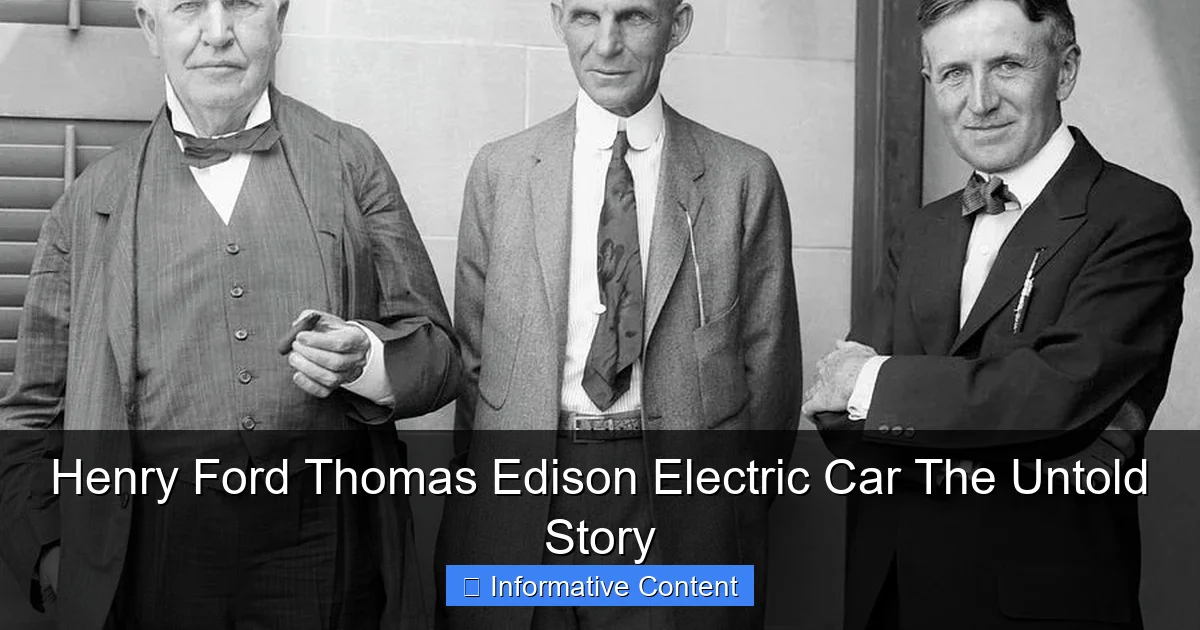 Henry Ford Thomas Edison Electric Car The Untold Story