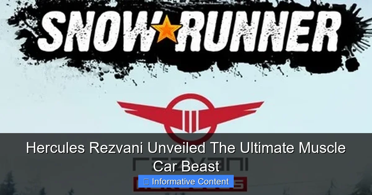 Hercules Rezvani Unveiled The Ultimate Muscle Car Beast