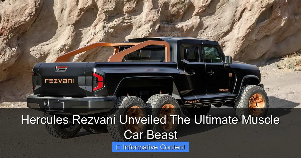 Hercules Rezvani Unveiled The Ultimate Muscle Car Beast