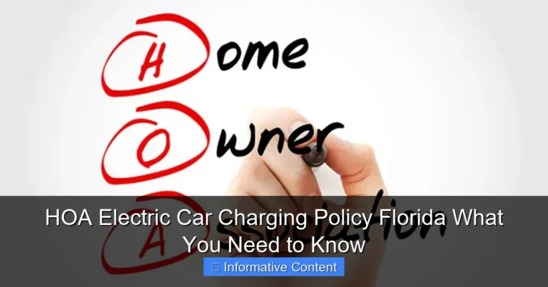 HOA Electric Car Charging Policy Florida What You Need to Know