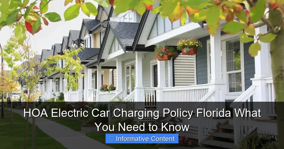 HOA Electric Car Charging Policy Florida What You Need to Know