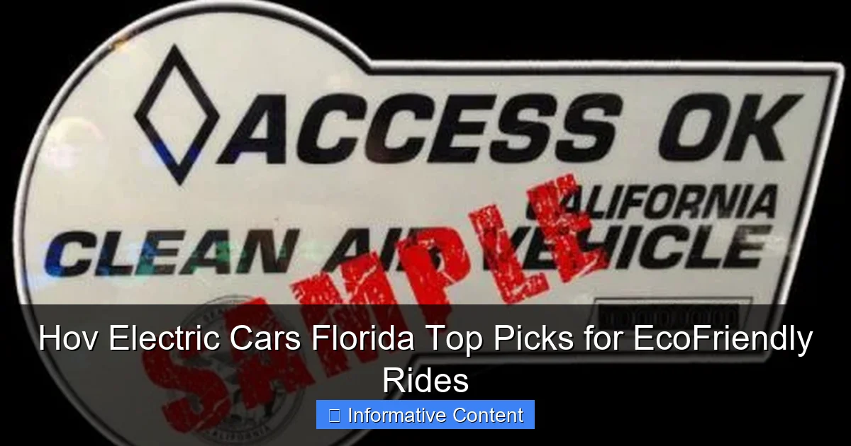 Hov Electric Cars Florida Top Picks for EcoFriendly Rides
