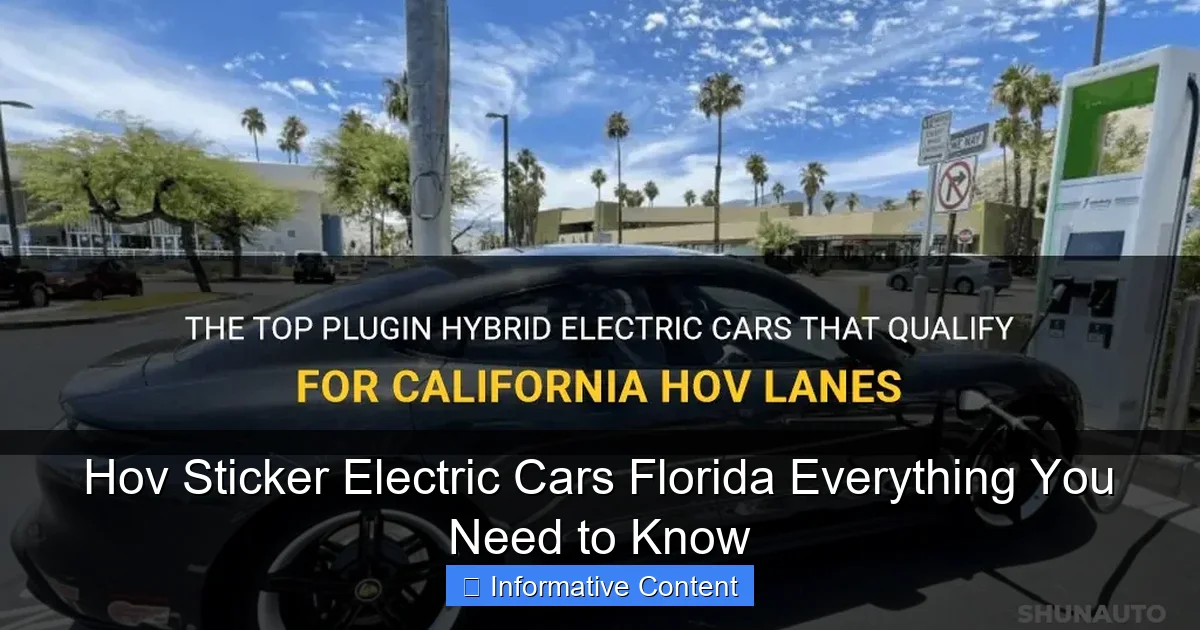 Hov Sticker Electric Cars Florida Everything You Need to Know