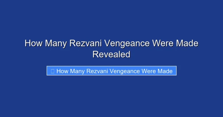 How Many Rezvani Vengeance Were Made Revealed