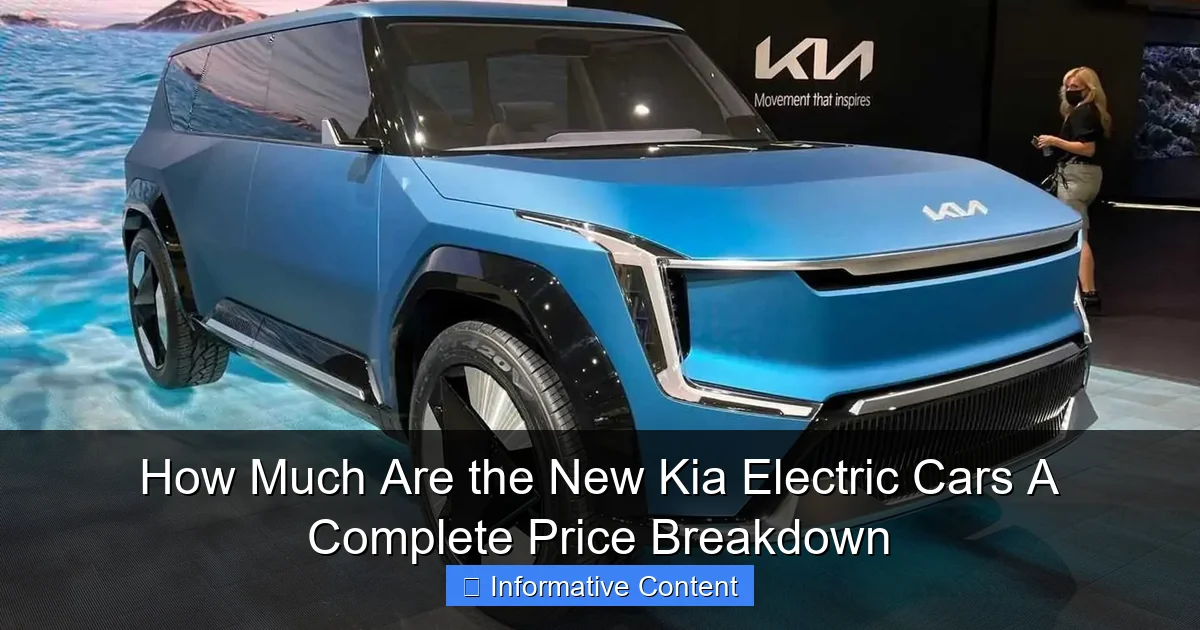 How Much Are the New Kia Electric Cars A Complete Price Breakdown