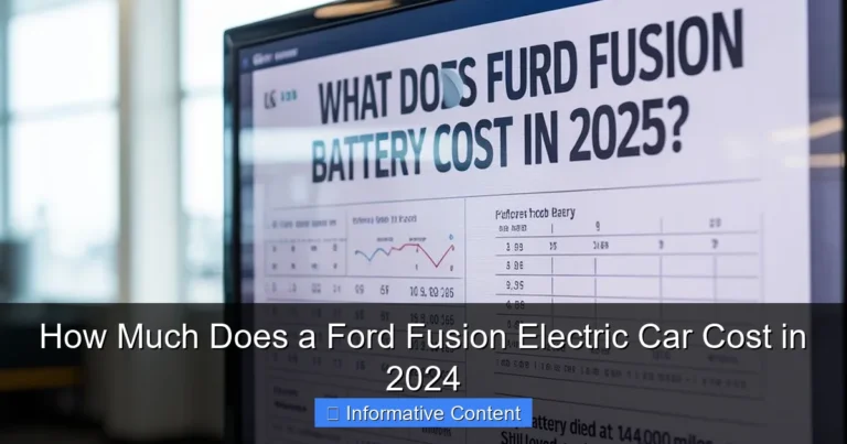 How Much Does a Ford Fusion Electric Car Cost in 2024