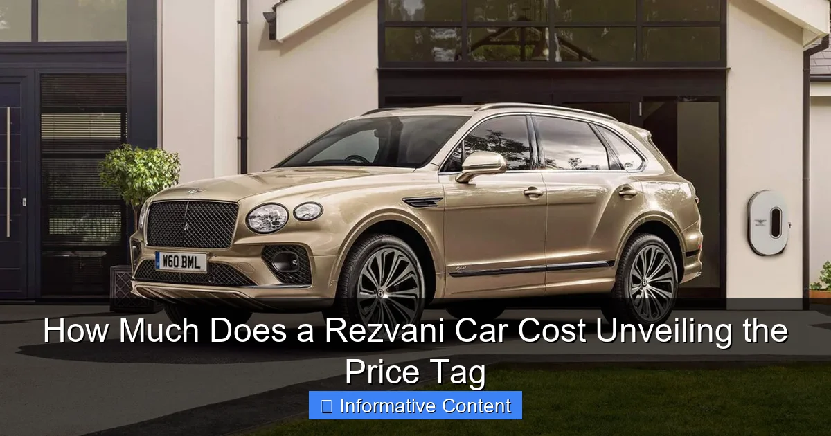 How Much Does a Rezvani Car Cost Unveiling the Price Tag