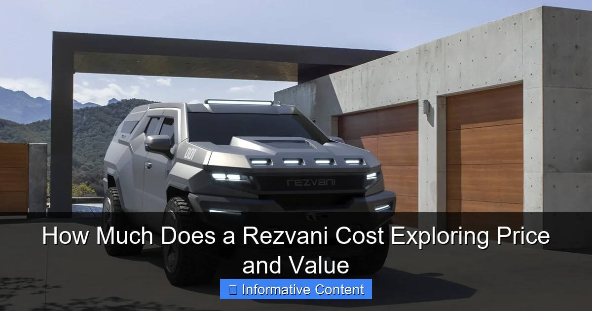 How Much Does a Rezvani Cost Exploring Price and Value