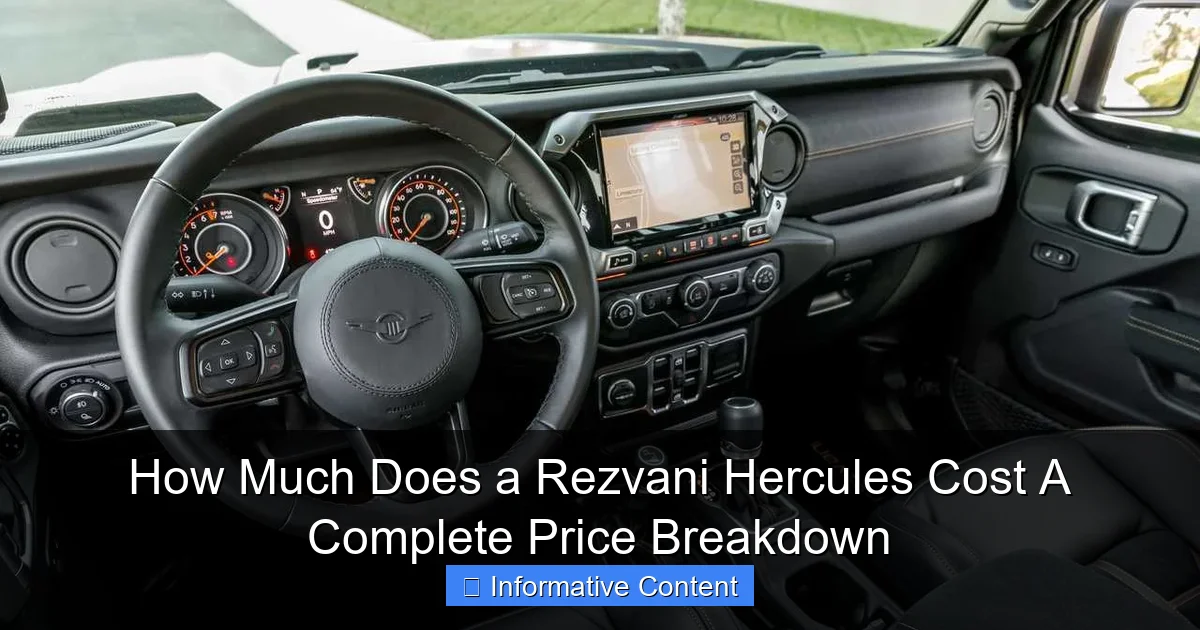 How Much Does a Rezvani Hercules Cost A Complete Price Breakdown