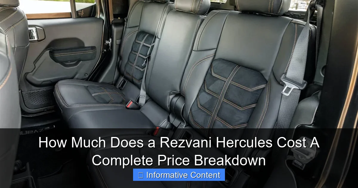 How Much Does a Rezvani Hercules Cost A Complete Price Breakdown