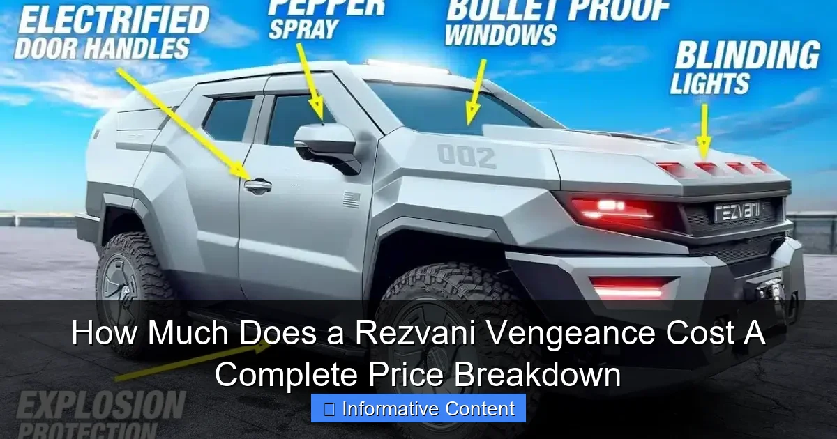 How Much Does a Rezvani Vengeance Cost A Complete Price Breakdown
