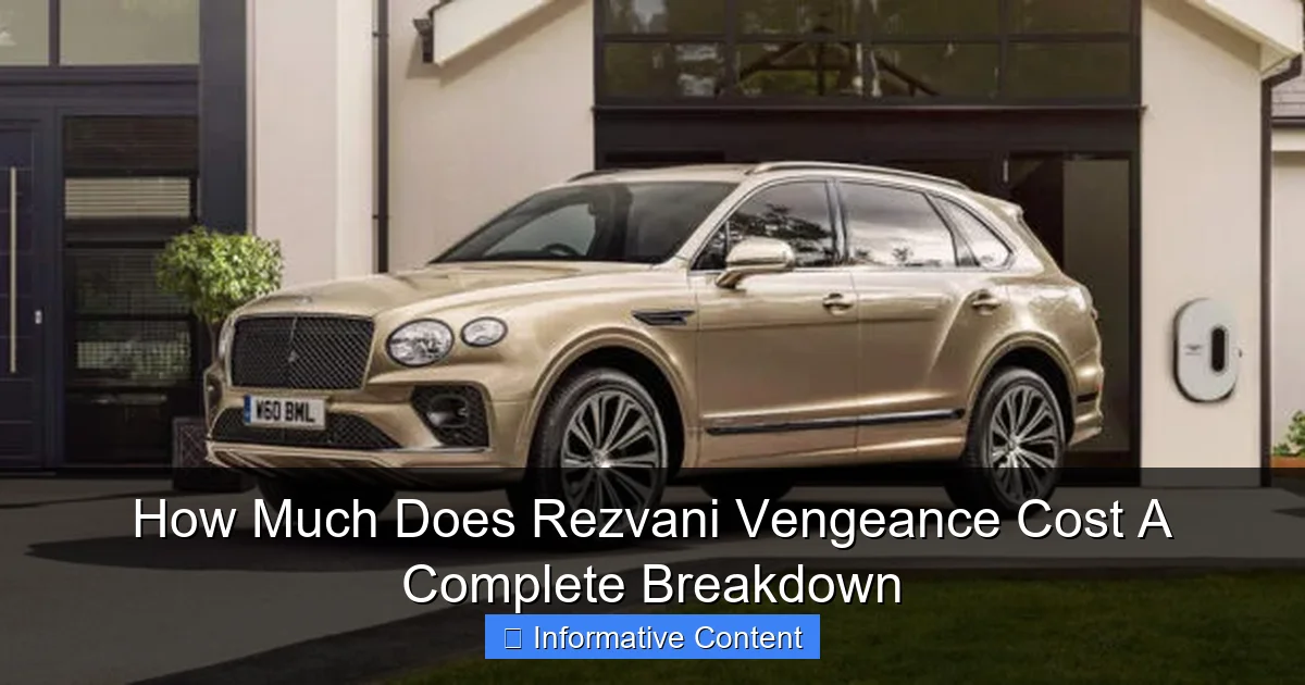 How Much Does Rezvani Vengeance Cost A Complete Breakdown
