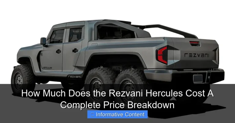 How Much Does the Rezvani Hercules Cost A Complete Price Breakdown