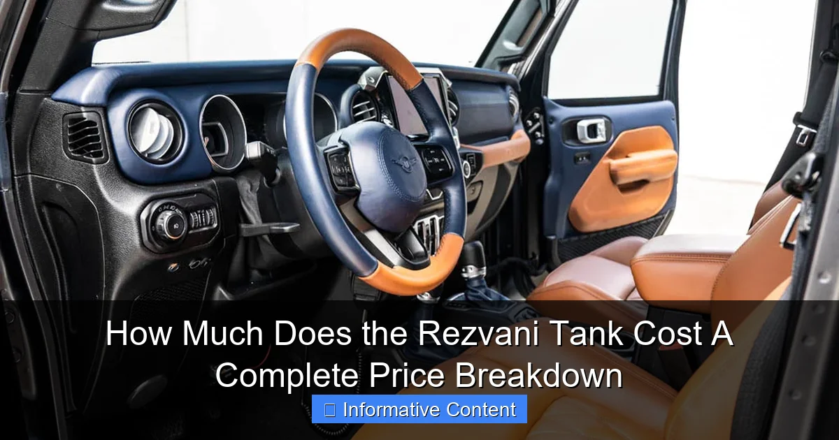 How Much Does the Rezvani Tank Cost A Complete Price Breakdown