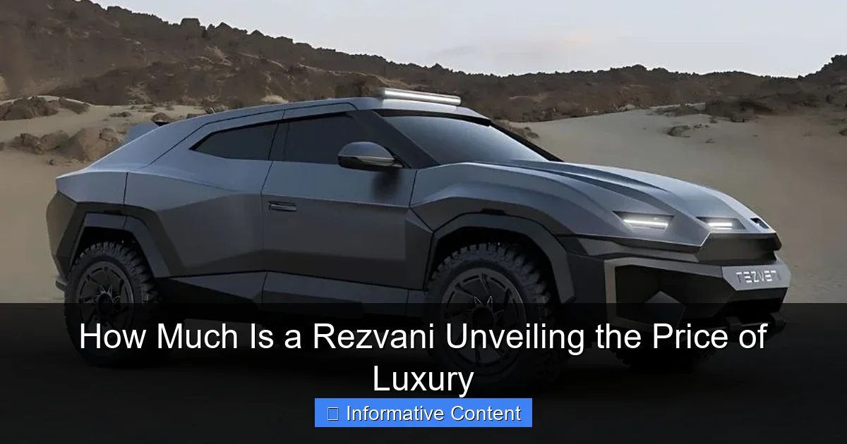 How Much Is a Rezvani Unveiling the Price of Luxury