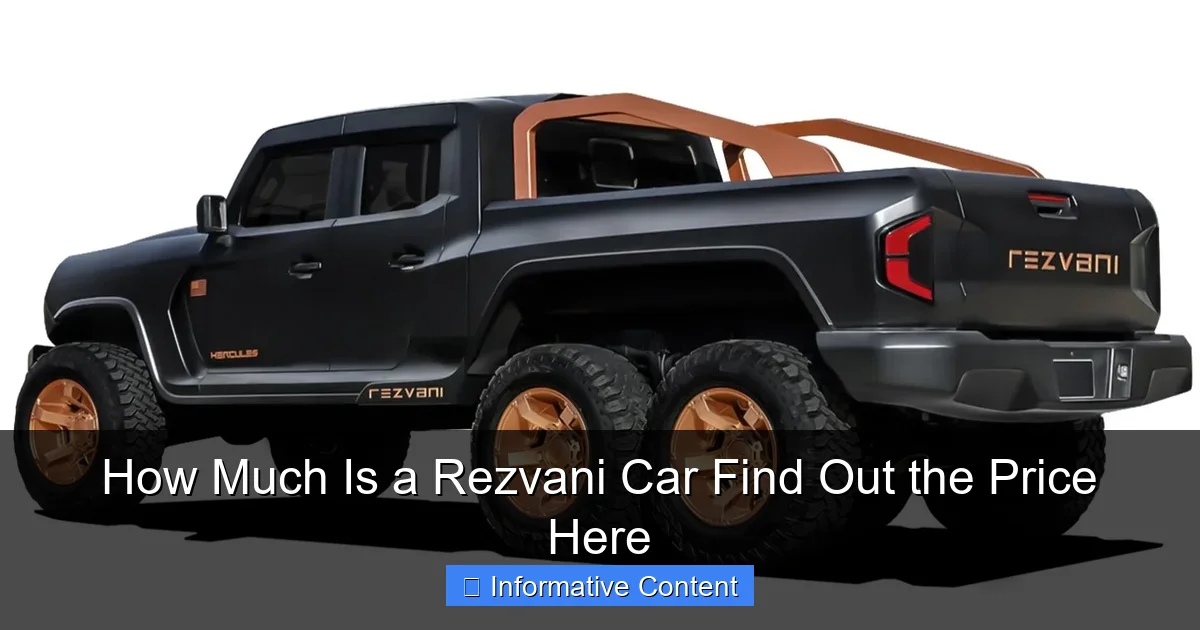 How Much Is a Rezvani Car Find Out the Price Here