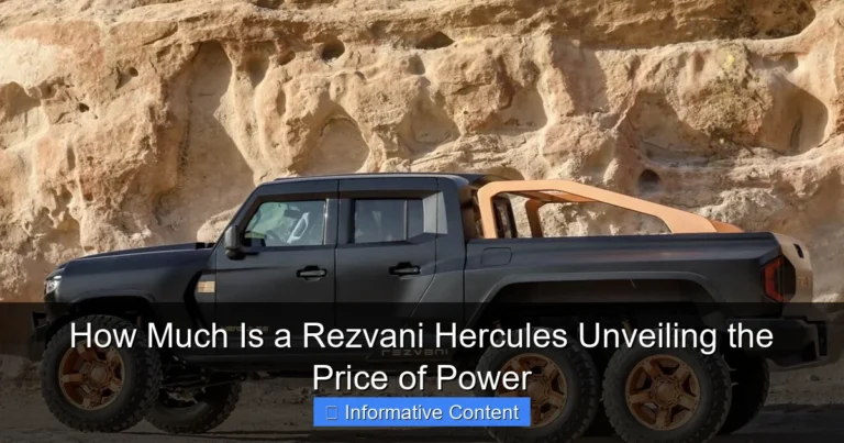 How Much Is a Rezvani Hercules Unveiling the Price of Power