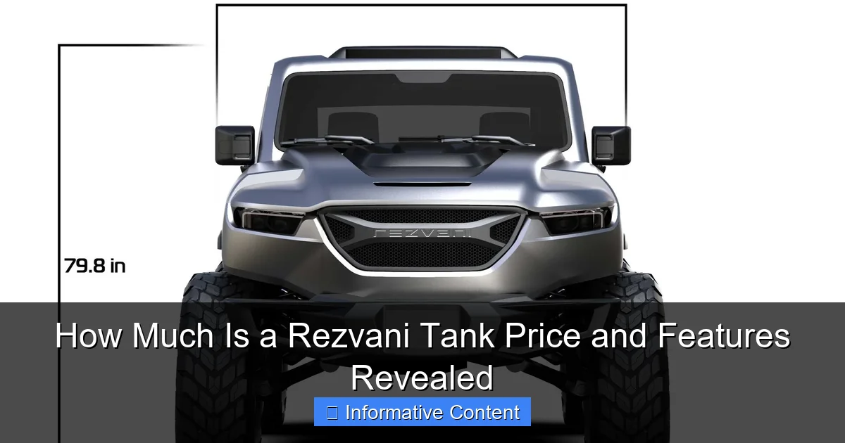 How Much Is a Rezvani Tank Price and Features Revealed