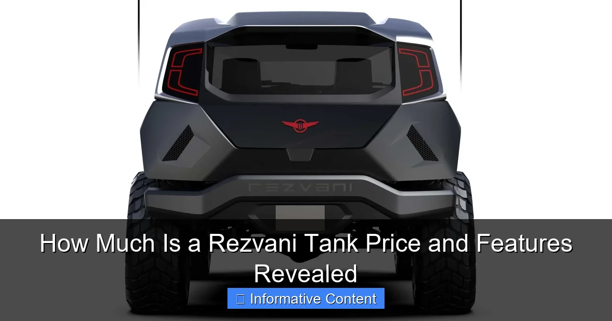 How Much Is a Rezvani Tank Price and Features Revealed