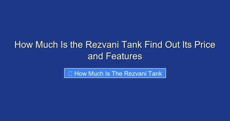 How Much Is the Rezvani Tank Find Out Its Price and Features